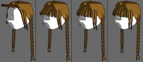 Physics simulation for character hair Panda Features in