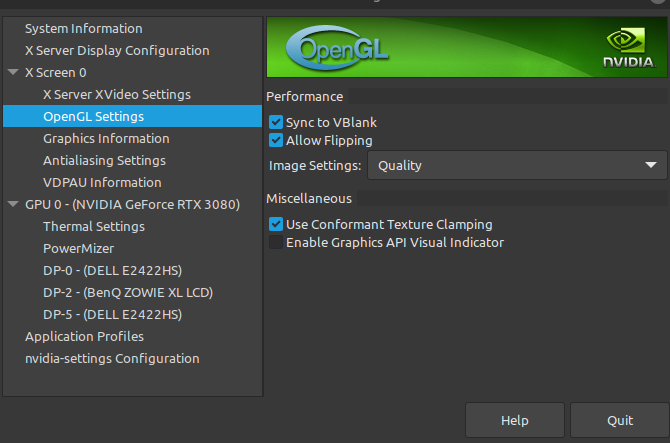 Nvidia discount opengl linux